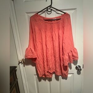 Peach long sleeve 2X shirt